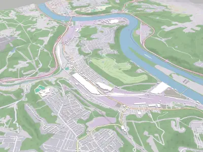 Cityscape Weirton United States 3D model