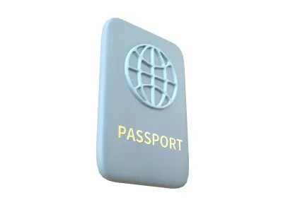 Cartoon Passport v1 003 Low-poly 3D model