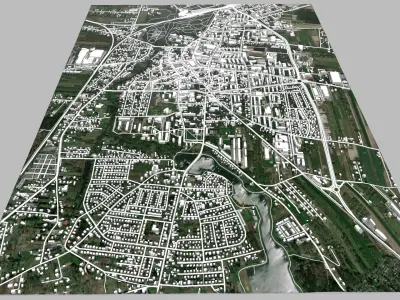 Cityscape Skierniewice Poland 3D model