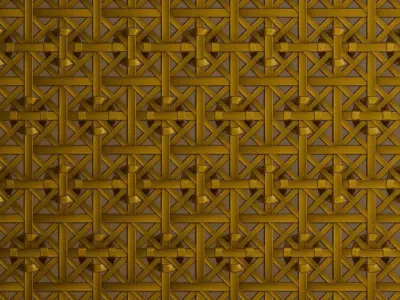 Luxury Gold Woven Geometric Pattern PBR Texture