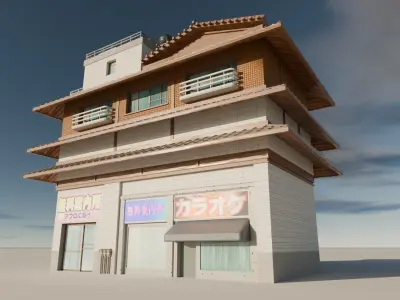 8 Japanese Building Pack 3D model