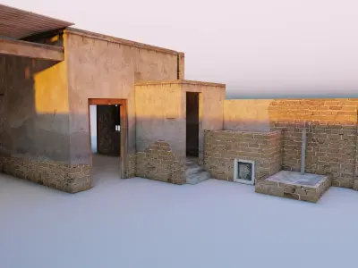 Old Village House 3D Model Low-poly 3D model