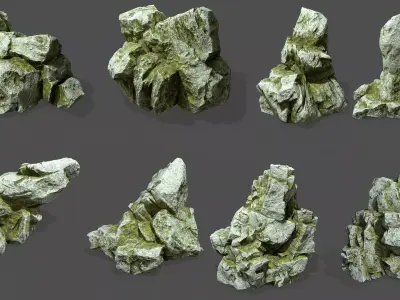 Rock Collection 020 Low-poly 3D model