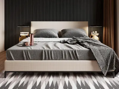 Bedroom Interior Scene for Cinema 4D and Vray 6 ACES 3D model