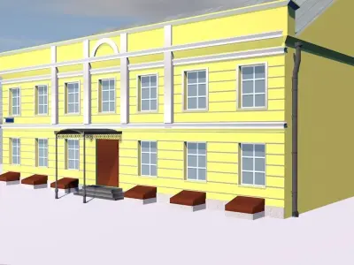 Village house 3D model 2