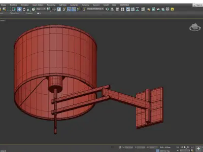 HOLLY HUNT Signature Swing Arm Sconce Low-poly 3D model