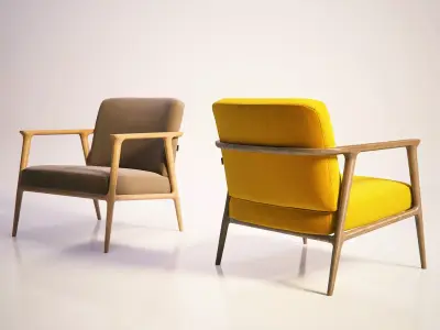 Zio Lounge Chair 3D model