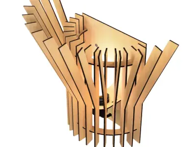 WALL LIGHT STL AND DXF FILES 5 3D print model