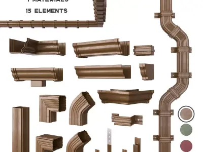 Gutter system 2 3D model