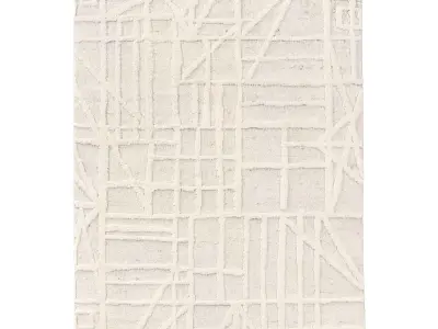 ALMORA HAND-KNOTTED WOOL RUG 3D model