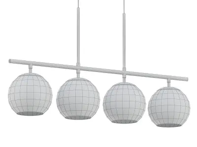 Four Globe Light Pendant 3D model