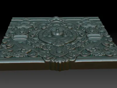 Indian Temple Wall basrelief 06 240613 3D print model