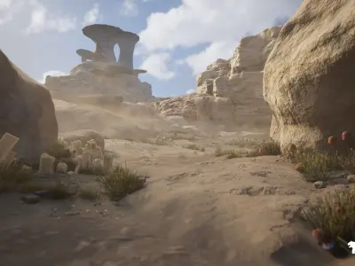 Desert Planet Environment Low-poly 3D model