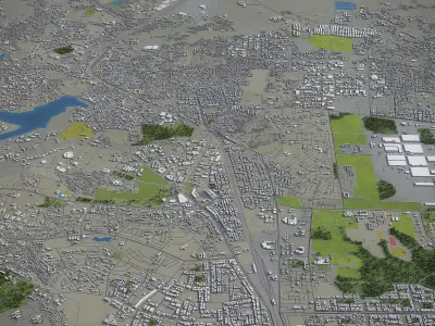 Bhopal - 3D City Model Low-poly 3D model