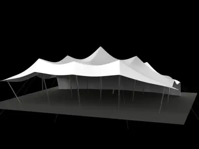Stretch tent Low-poly 3D model