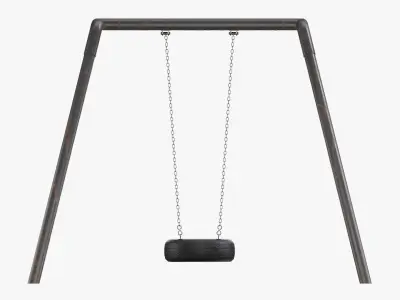 Tire swing outdoor 01 3D model