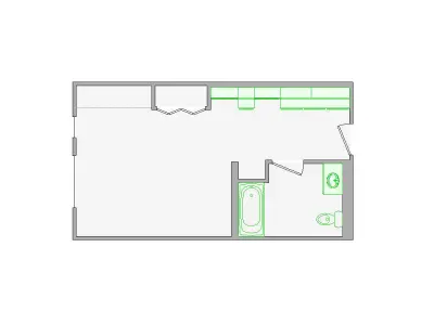  Detailed Interior Sketch - 251-500 SF - Xactimate - Matterport 3D model