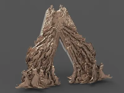 Hell pyramid detail  3D model