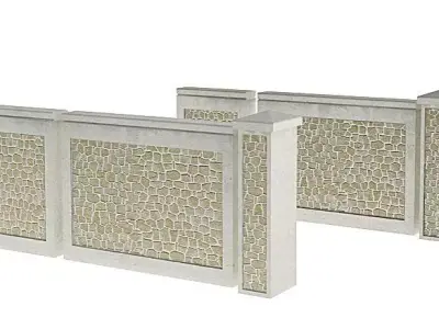 Murrain Fence Structure Elements 3D model