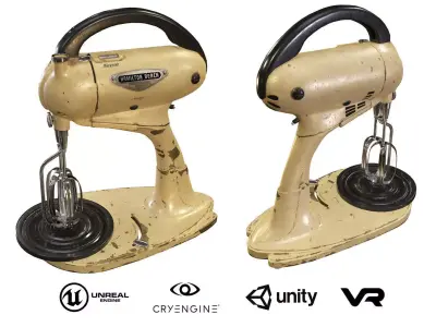 Old Vintage Hamilton Beach Model G Stand Mixer Low-poly 3D model