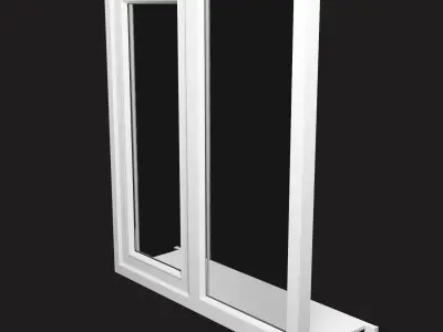 PVC window Low-poly 3D model