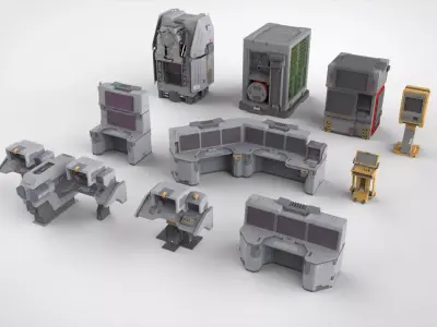 sci fi terminal 2 3D model