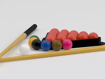 Standard Snooker Ball set 3D model