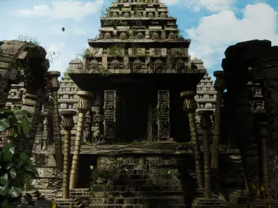 Temple Asset Pack  3D model Low-poly 3D model