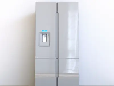 French Door Fridge Low-poly 3D model