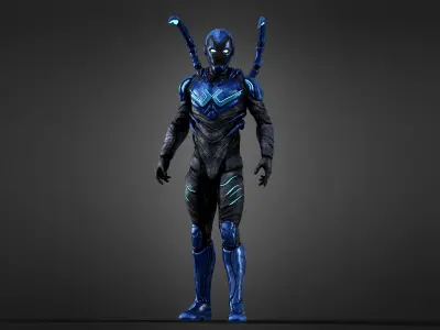 Blue Beetle Low-poly 3D model
