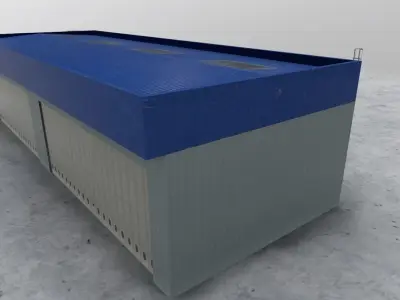 LBSF Hangar 6 Low-poly 3D model