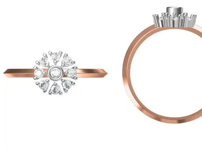 Light Weight Wedding Engagement Women Ring STL JCD Details 3D print model