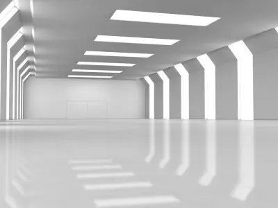 Sci Fi Warehouse Low-poly 3D model