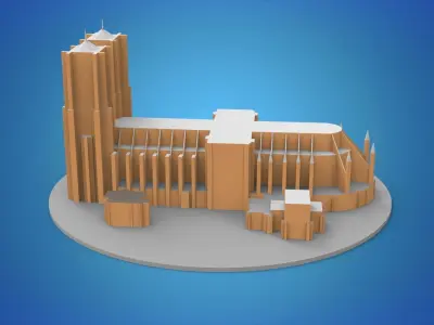 Notre Dame Cathedral Paris France 3D model