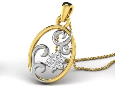 diamonds pendant 3D print model