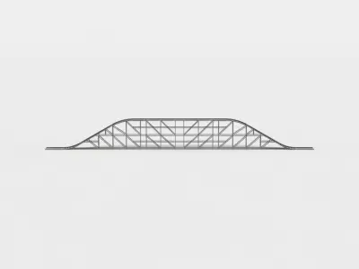 Big road ramp Low-poly 3D model