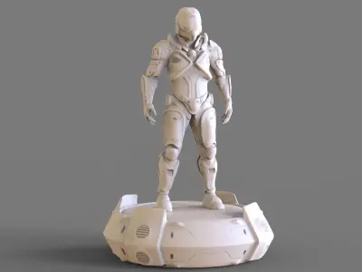 Cyborg Sculpture 3D print model