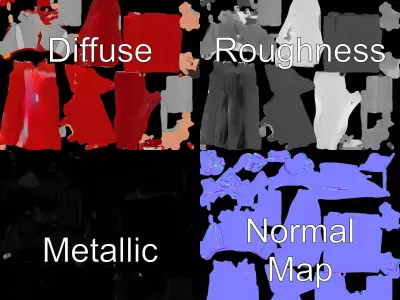 Heroic Flyman Silver Suit model pack Low-poly 3D model