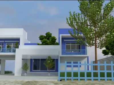 3D Model House design in kerala 3D model