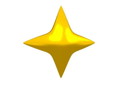 Sparkle v2 006 Low-poly 3D model