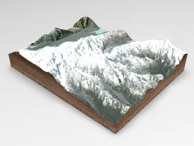 Mountain landscape 3D model 12