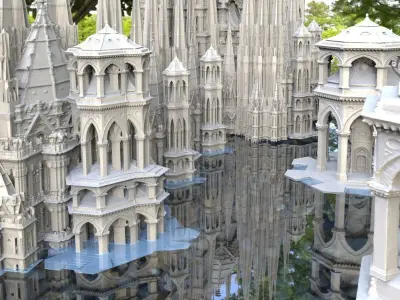 Elven city lothlorian Kitbash collection 3D model
