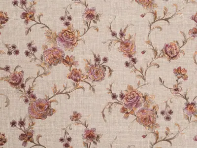 Vintage Linen Floral Wallpaper Texture Texture