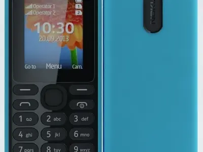  Nokia 108 dual sim Blue 3D model