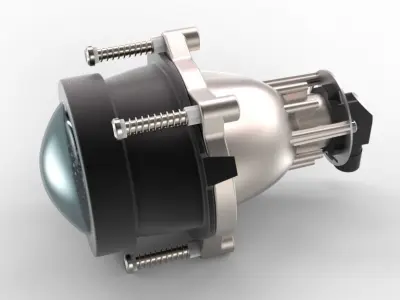 Hella 60mm auto lamp Free 3D model