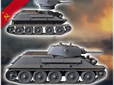T-34-76 M1940 - Soviet army WW2 Second World East front Ostfront 3D print model
