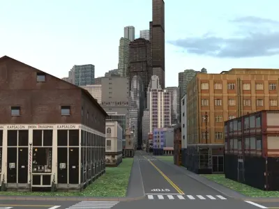 City 105 Low-poly 3D model