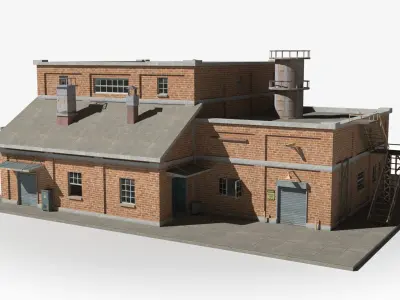 Factory xx25 Low-poly 3D model