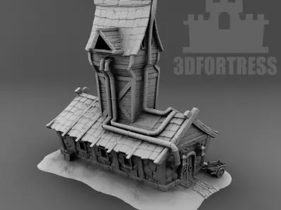Cartoon house 3D print model