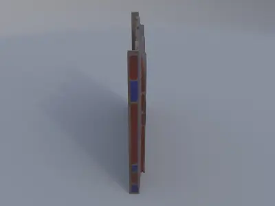 Stained Glass Window Panel 3D model